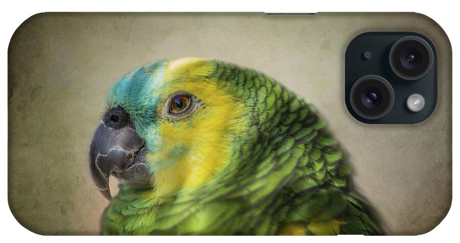 Turquoise-fronted Amazon iPhone Case featuring the photograph Blue-Fronted Parrot by Eva Lechner
