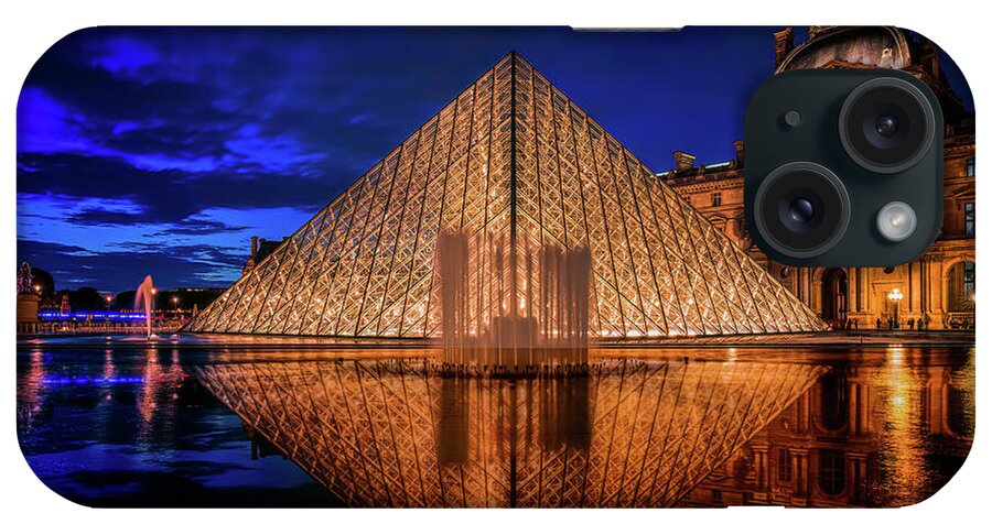 Blue Hour iPhone Case featuring the photograph Blue Hour at the Louvre by Kevin McClish
