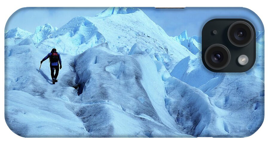 Hiker iPhone Case featuring the photograph Ice Hiker by Leslie Struxness