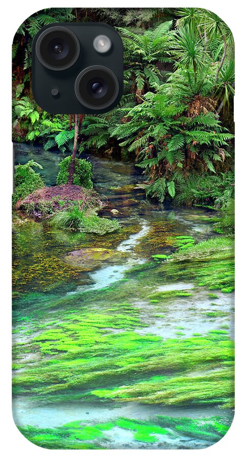 River Grasses iPhone Case featuring the photograph Blue Lagoon - New Zealand by Kenneth Lane Smith