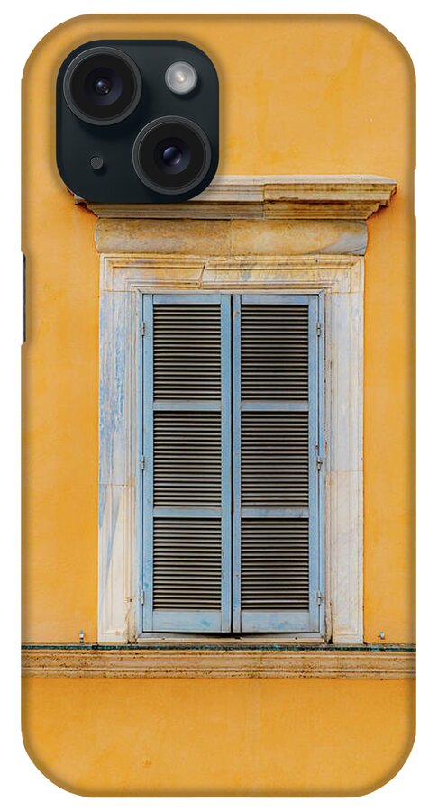 Window iPhone Case featuring the photograph Blue Shutters by David Downs