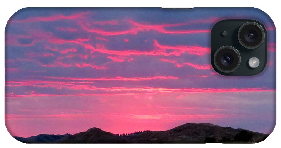 Sunset iPhone Case featuring the photograph Blue Sky Pink by Katie Keenan