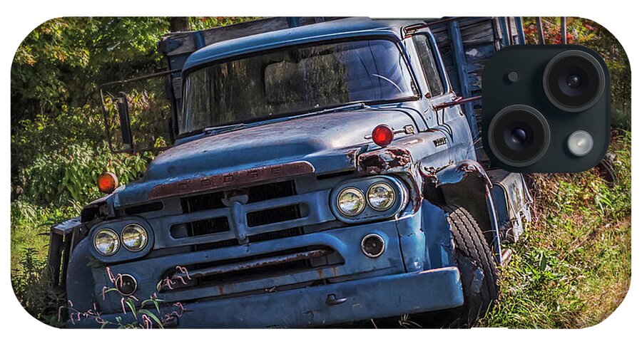 Blue iPhone Case featuring the photograph Blue Truck by Jerry LoFaro