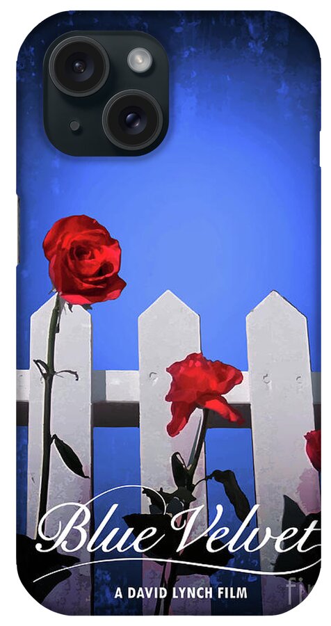 Movie Poster iPhone Case featuring the digital art Blue Velvet by Bo Kev
