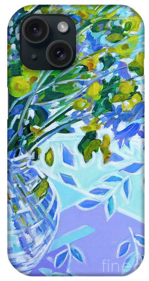 Contemporary Painting iPhone Case featuring the painting Bluebells by Tanya Filichkin