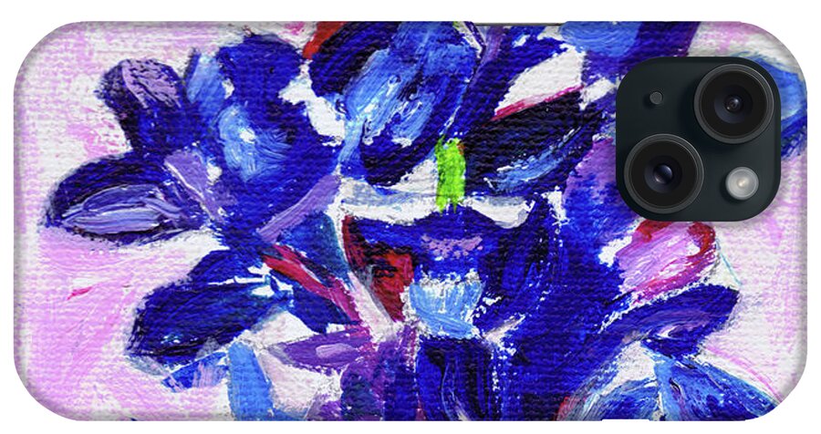 Flower iPhone Case featuring the painting Texas Bluebonnet by Genevieve Holland