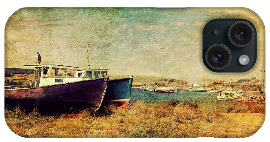 Grunge iPhone Case featuring the photograph Boat Dreams on a Hill by Tracy Munson