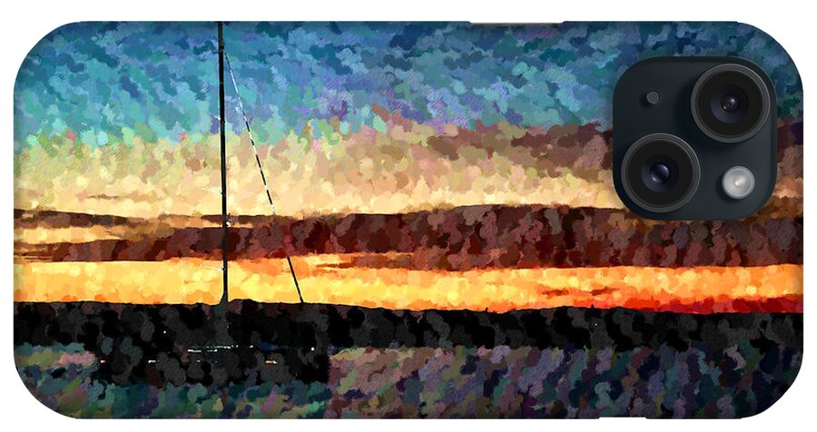 Boat iPhone Case featuring the photograph Boat Sailing at Sunset by Katherine Erickson