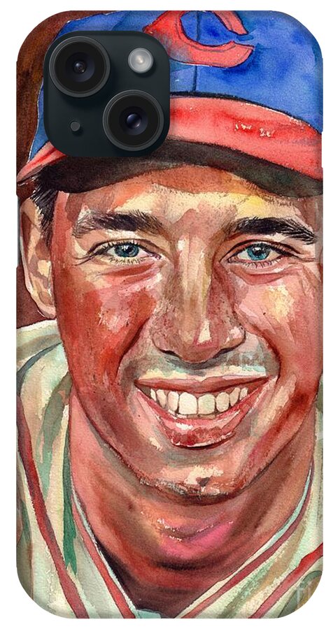 Bob Feller iPhone Case featuring the painting Bob Feller by Suzann Sines