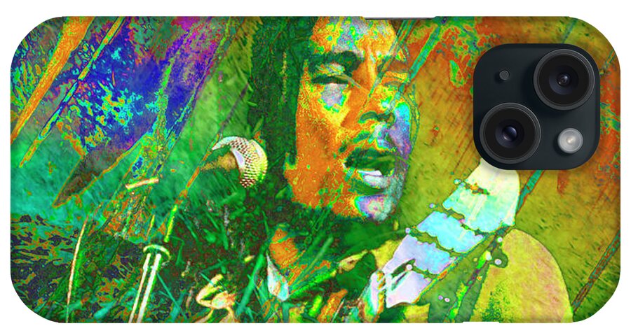 Bob Marley iPhone Case featuring the digital art Bob Marley by Rob Hemphill