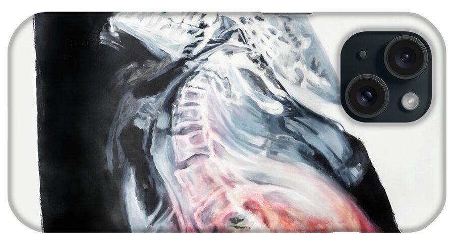 #paint iPhone Case featuring the painting Body Study 42 by Veronica Huacuja
