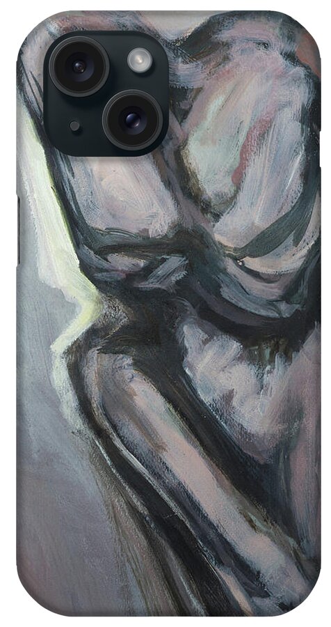 #acrylic iPhone Case featuring the painting Body Study 68 by Veronica Huacuja