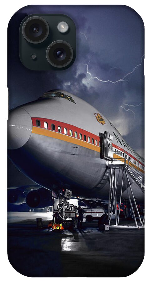 National Airlines iPhone Case featuring the photograph Boeing 747 Before the Storm by Erik Simonsen
