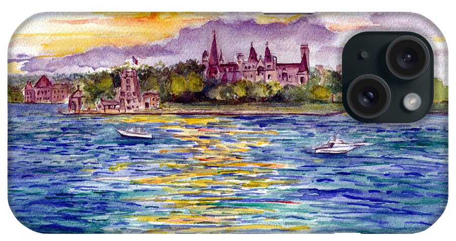 Boldt Castle iPhone Case featuring the painting Boldt Castle -Thousand Islands by Clara Sue Beym