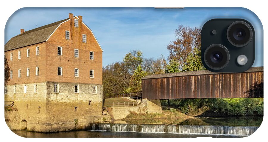 Missouri iPhone Case featuring the photograph Bollinger Mill and Burfordville Covered Bridge by Harold Rau