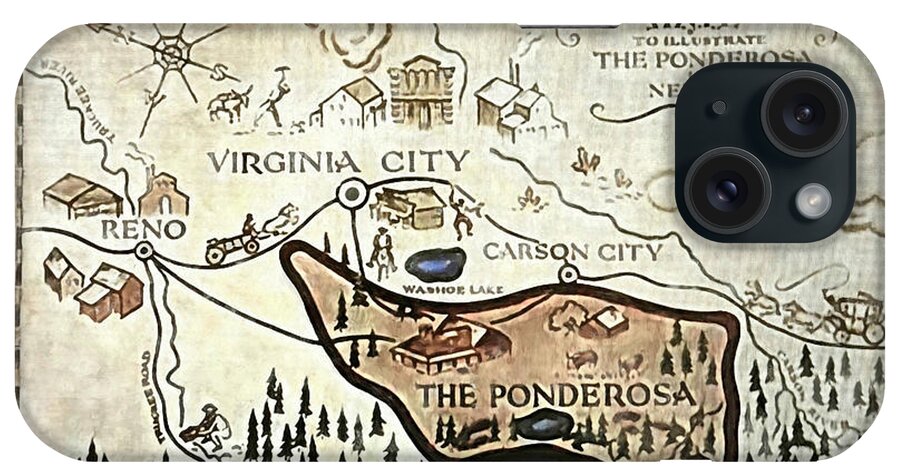 Bonanza iPhone Case featuring the photograph Bonanza Map by Donna Kennedy