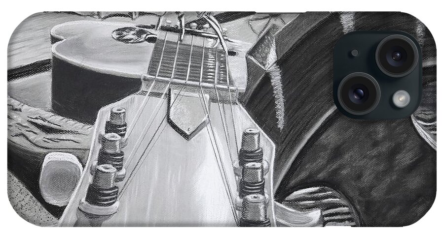 Guitar iPhone Case featuring the painting Bone Pickin' by Dorsey Northrup