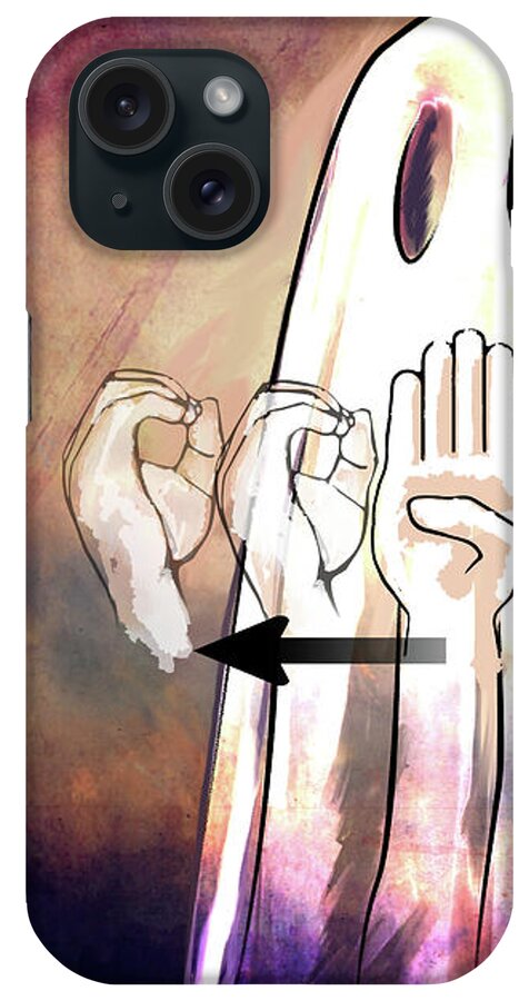 Boo iPhone Case featuring the digital art Boo ASL by Marissa Maheras
