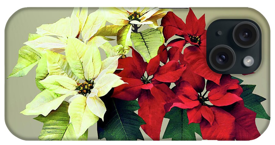Flower iPhone Case featuring the photograph Bouquet of Red and Yellow Poinsettia by Susan Savad