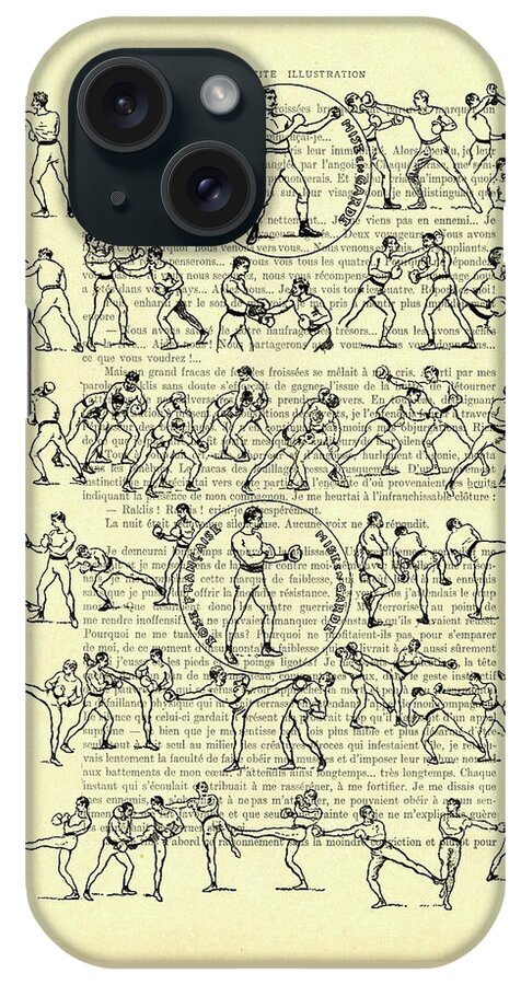Boxing iPhone Case featuring the digital art Boxing chart by Madame Memento