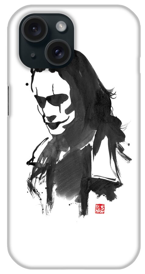 Brandon Lee iPhone Case featuring the painting Brandon Lee by Pechane Sumie