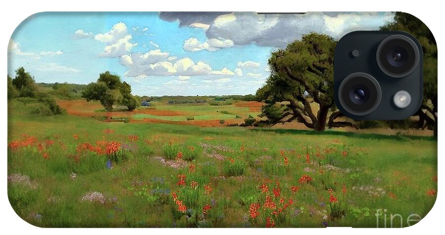 Landscape iPhone Case featuring the digital art Brazos River Valley by Stacey Mayer