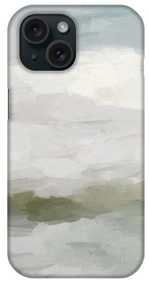 Light Teal iPhone Case featuring the painting Break in the Weather I by Rachel Elise