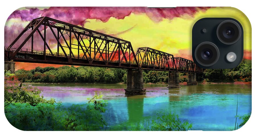 Bridge iPhone Case featuring the photograph Bridge in Rainbow Prism by Pam Rendall