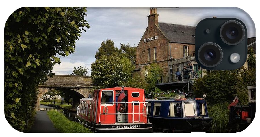 Union Canal iPhone Case featuring the photograph Bridge Inn, Union Canal, Ratho by Yvonne Johnstone