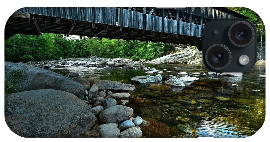 Albany Covered Bridge iPhone Case featuring the photograph Bridge Over the Swift River by Steve Brown