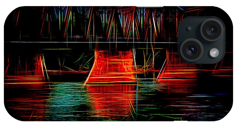 Abstract iPhone Case featuring the photograph Bridge Over Troubled Waters by Carol Randall