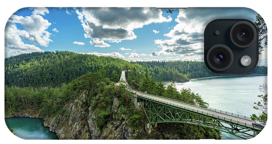 Bridge iPhone Case featuring the photograph Bridges with Navy P3 by Gary Skiff