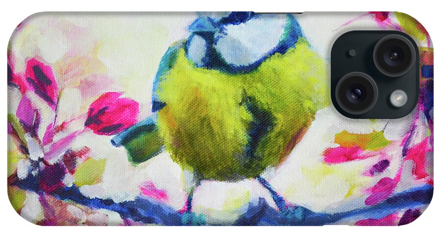 Birds iPhone Case featuring the painting Bright Little Bird by Amanda Schwabe