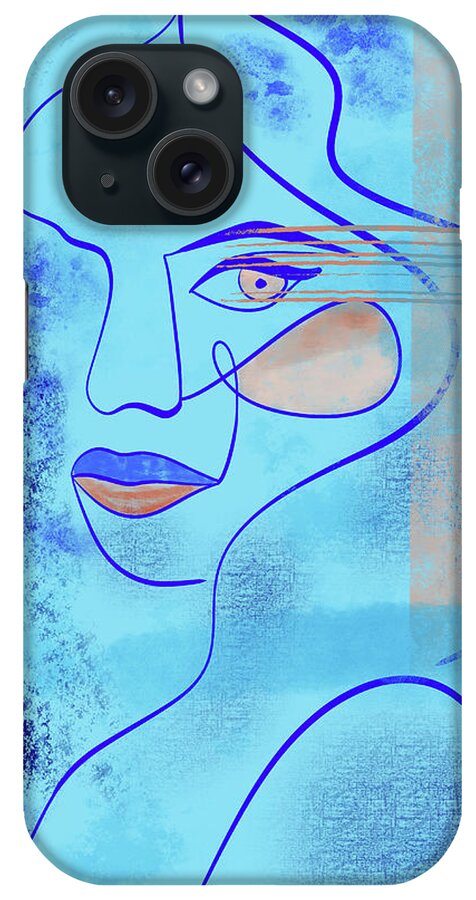 Brigitte iPhone Case featuring the drawing Brigite Bardo minimalist portrait c1 by Movie World Posters
