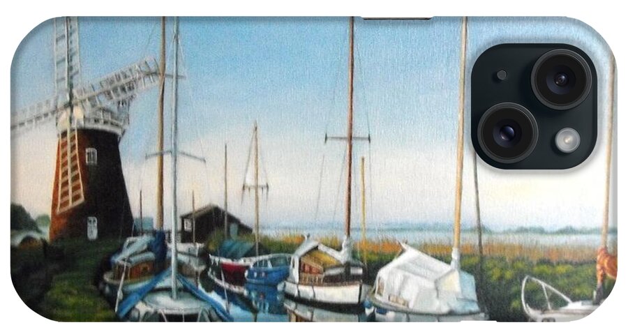 Broads Norfolk iPhone Case featuring the painting Broads Norfolk by HH Palliser
