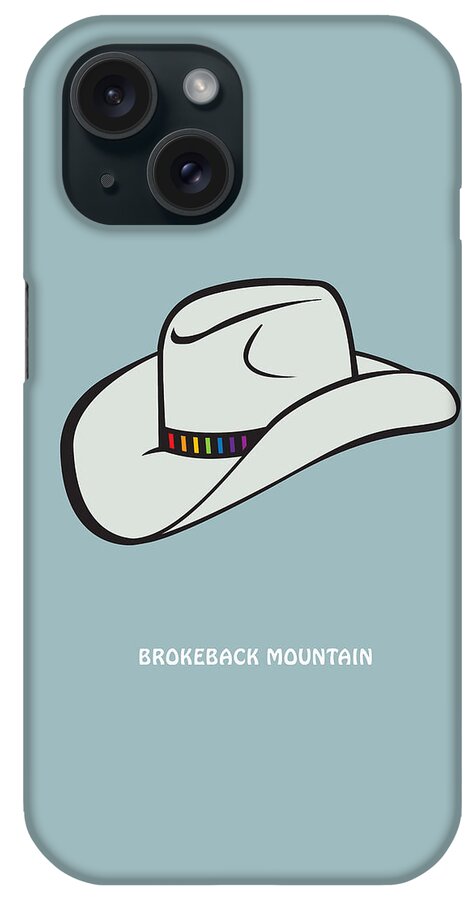 Movie Poster iPhone Case featuring the digital art Brokeback Mountain - Alternative Movie Poster by Movie Poster Boy