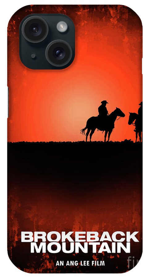 Movie Poster iPhone Case featuring the digital art Brokeback Mountain by Bo Kev