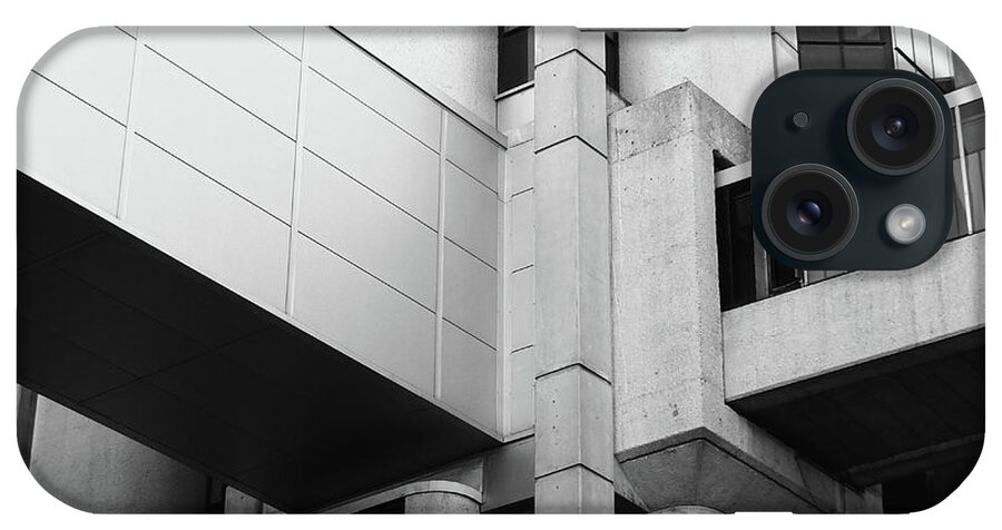 Brutalist iPhone Case featuring the photograph Brutalist Junction - Worsley Building Leeds by Philip Openshaw