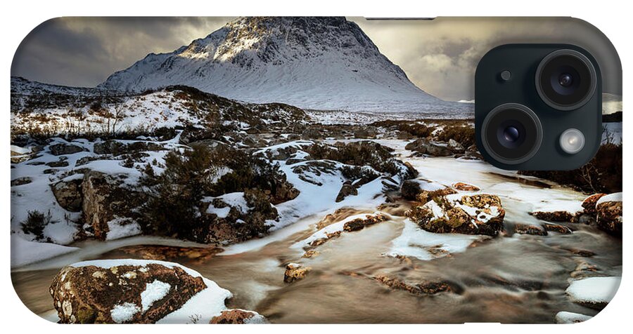 Buachaille Etive Mor iPhone Case featuring the photograph Buachaille Etive Mor storm, Scottish Highlands by Neale And Judith Clark