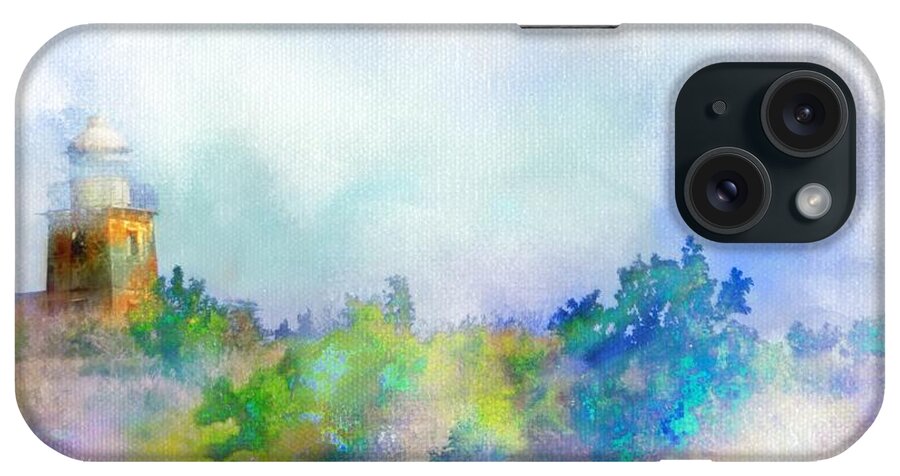 Ipad Painting iPhone Case featuring the digital art Buck Island Lighthouse by Frank Bright
