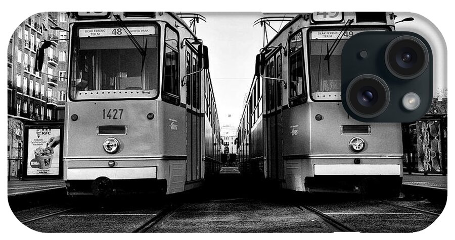 Trams iPhone Case featuring the photograph Budapest Trams by Tito Slack