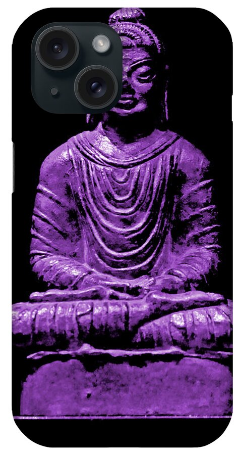 Buddha iPhone Case featuring the photograph Buddha Purple by Marisol VB