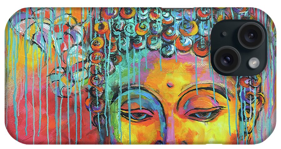  iPhone Case featuring the painting Buddha's Enlightenment by Jyotika Shroff