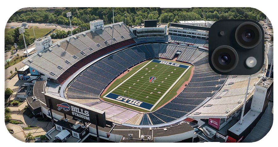 Buffalo iPhone Case featuring the photograph Buffalo Bills Stadium by Drone by John McGraw