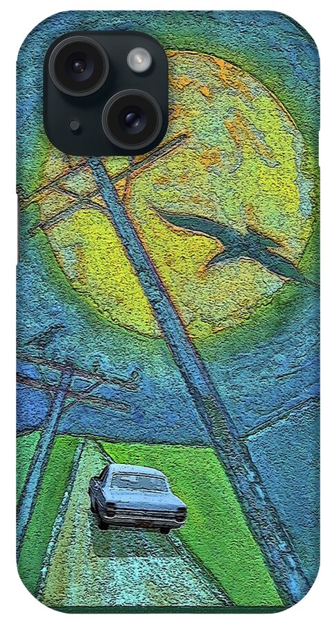 Car Chase iPhone 15 Case featuring the digital art Car Chase / French Connection by David Squibb