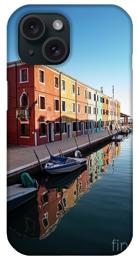 Burano iPhone Case featuring the photograph Burano-life On A Canal by Judy Wolinsky
