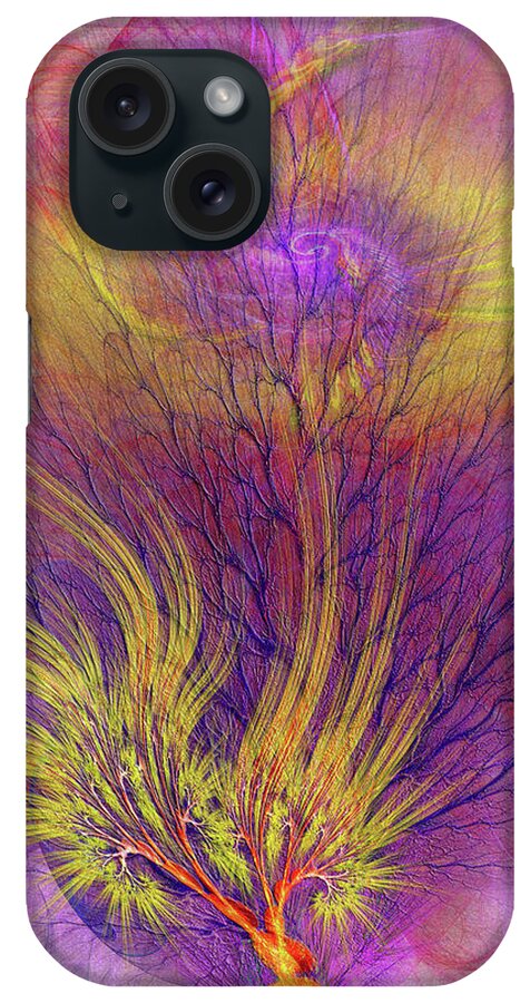 Burning Bush iPhone Case featuring the digital art Burning Bush by Studio B Prints