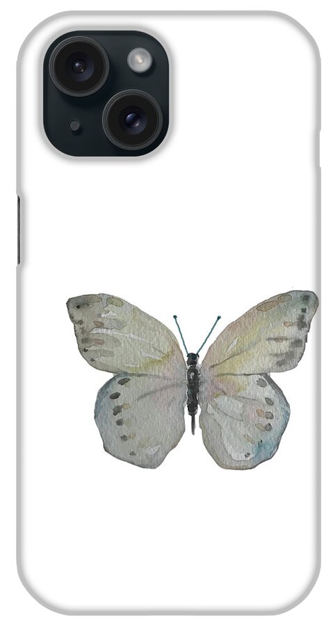 Butterfly Face Mask iPhone Case featuring the painting Butterfly Facemask by Luisa Millicent