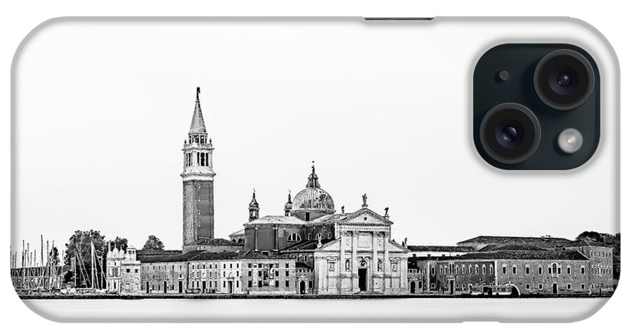 Creative Photography iPhone Case featuring the photograph BW View of San Giorgio Maggiore by David Downs