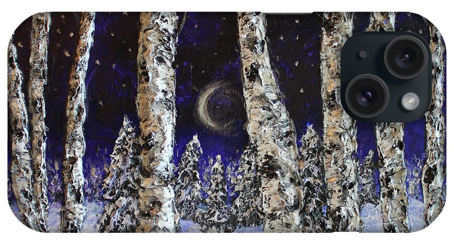 Art iPhone Case featuring the painting By the Light of the Silvery Moon SOLD by Linda Donlin
